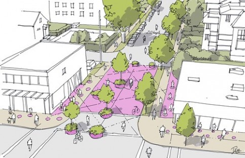 Flanking Street - Converted to New Public Space (Image: Derek Lee, PWL Partnership)