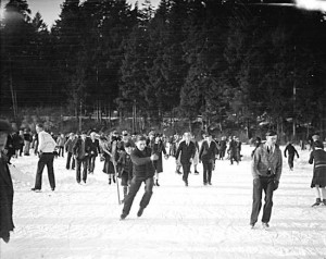 Skaters at Lost Lagoon 1929