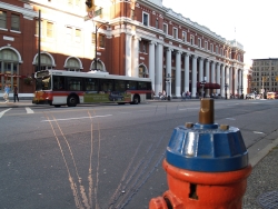 A bus in front of Waterfront Station