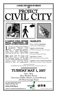 Thumbnail image of the VPSN Civil City Debate Poster