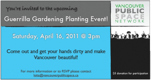 Guerrilla Gardening Planting Event