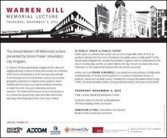 2012 Warren Gill Lecture