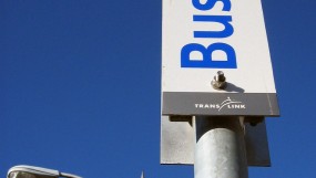 Bus Stop in Blue