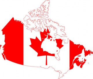 Canada Flag Map