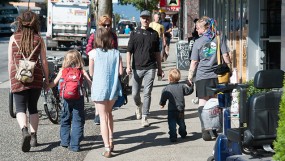 People walking on Commercial Drive. Credit: City of Vancouver